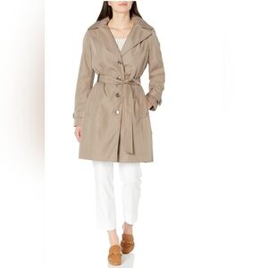 Calvin Klein Tan Trench Coat with Belted Waist
